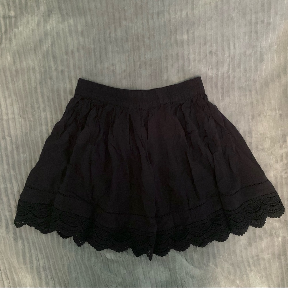 Black lace skirt